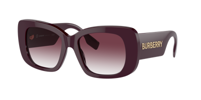 Shop Burberry Woman Sunglass Be4410 In Clear Gradient Dark Violet