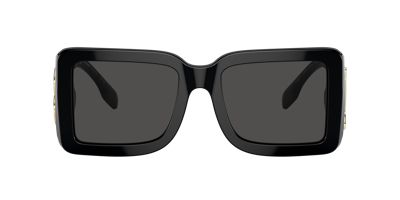 Burberry Womens Black Be4406u Square-frame Acetate Sunglasses In Dark Grey