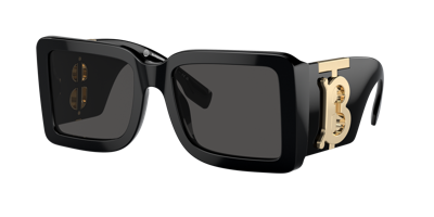 Burberry Womens Black Be4406u Square-frame Acetate Sunglasses In Dark Grey