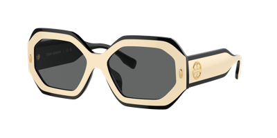 Shop Tory Burch Woman Sunglass Ty7192u In Dark Grey Solid