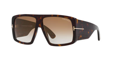 Tom Ford Raven Sunglasses In Brown Gradient