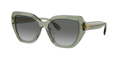 Tory Burch Woman Sunglass Ty7194u In Light Grey Gradient Dark Grey