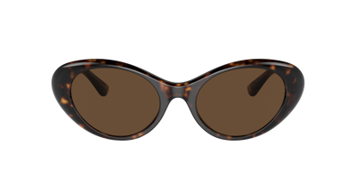 Shop Versace Woman Sunglass Ve4455u In Dark Brown