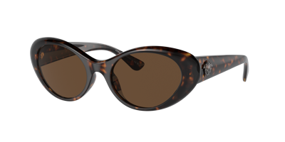 Shop Versace Woman Sunglass Ve4455u In Dark Brown