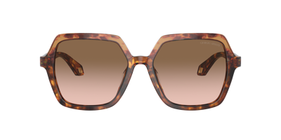 Giorgio Armani Tortoiseshell-effect Square Frame Sunglasses In Brown Gradient
