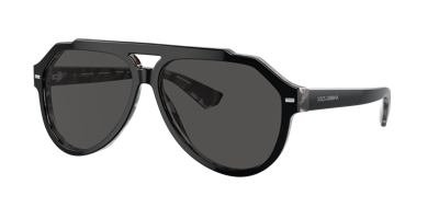 Dolce & Gabbana Sonnenbrille Mit Rundem Gestell In Dark Grey