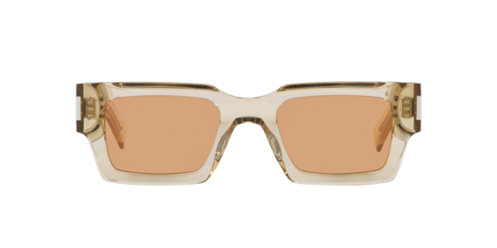 Saint Laurentサングラス Saint Laurent Womens Yellow Ys000468 Rectangle-frame Acetate