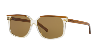 Shop Saint Laurent Man Sunglass Sl 599 In Brown