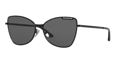 Balenciaga Grey Rectangular Ladies Sunglasses Bb0096s 001 51 In Grey