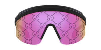 Gucci Eyewear Shield Frame Sunglasses In Pink
