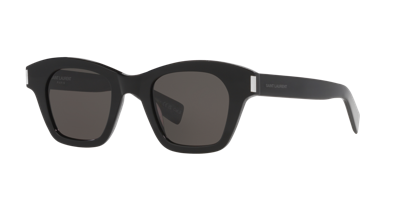 Shop Saint Laurent Unisex Sunglass Sl 592 In Black