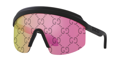 Gucci Eyewear Shield Frame Sunglasses In Pink