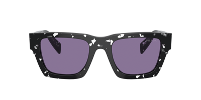 Shop Prada Man Sunglass Pr A06s In Violet Mirror Internal Silver