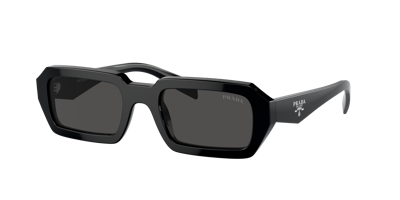 Prada Low Bridge Geometric Women's Sunglasses, Pr A12sf In Dark Grey
