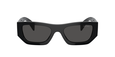 Prada Geometrische Sonnenbrille In Dark Grey