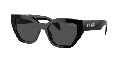 Prada Womens Black Pr A09s Butterfly-frame Acetate Sunglasses In Dark Grey