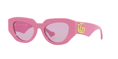 Gucci Womens Pink Gc002107 Rectangle-frame Acetate Sunglasses In Pink