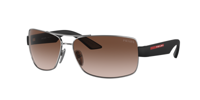 Shop Prada Linea Rossa Man Sunglasses Ps 50zs In Gradient Brown