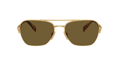 Prada Symbole Round Women's Sunglasses, Pr A50s In Dark Brown