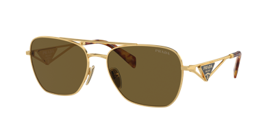 Prada Symbole Round Women's Sunglasses, Pr A50s In Dark Brown