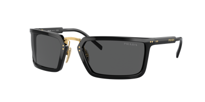 Prada Runway Rectangle-frame Sunglasses In Dark Grey