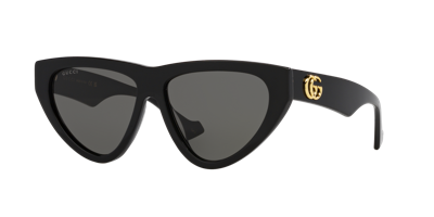 Gucci Flat-top Acetate Cat-eye Sunglasses In Grey