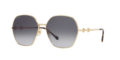 Shop Gucci Woman Sunglass Gg1335s In Grey