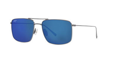 Maui Jim Man Sunglass Aeko In Blue Mirror Polarized