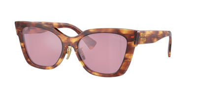Miu Miu Womens Brown Mu 02zs Square-frame Tortoiseshell Acetate Sunglasses In Bordeaux