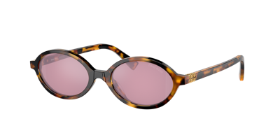Miu Miu Regard Tortoiseshell-effect Sunglasses In Bordeaux