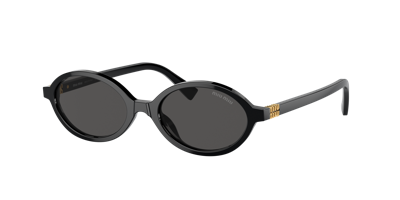 Shop Miu Miu Woman Sunglass Mu 04zs In Dark Grey