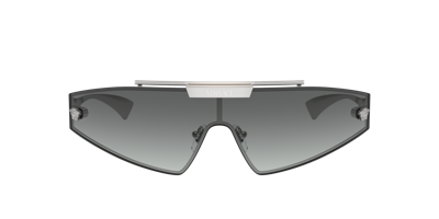 Versace Ve 2265 100011 44mm Womens Shield Sunglasses In Grey Gradient