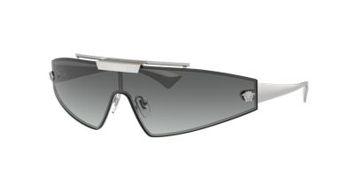 Versace Ve 2265 100011 44mm Womens Shield Sunglasses In Grey Gradient