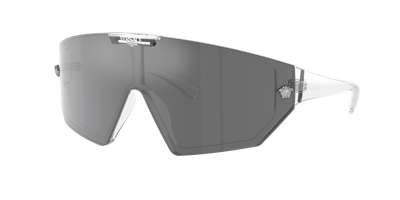 Versace Unisex Sunglass Ve4461 In Grey Mirror Black,mirror Blue Violet