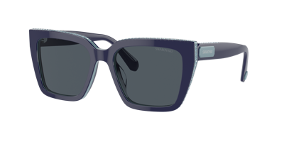 Shop Swarovski Woman Sunglass Sk6013 In Dark Grey