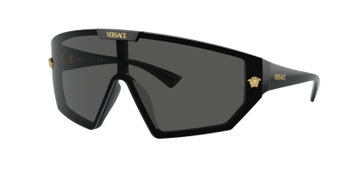 Shop Versace Unisex Sunglass Ve4461 In Dark Grey,mirror Gold