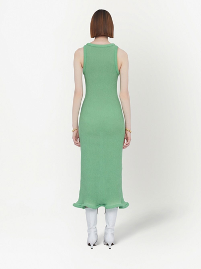 Shop Jil Sander Lettuce-hem Midi Dress