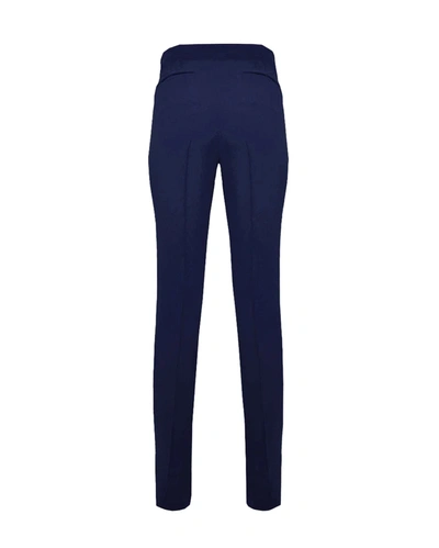 Edeline Lee Flat Front Trouser In Blue