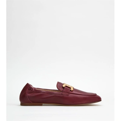 Shop Tod's Loafers In Leather In Multi