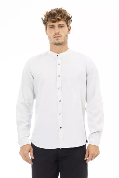 Shop Baldinini Trend Rayon Men's Shirt In White