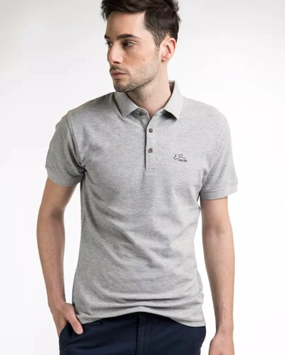 Shop Yes Zee Cotton Polo Men's Shirt In Grey
