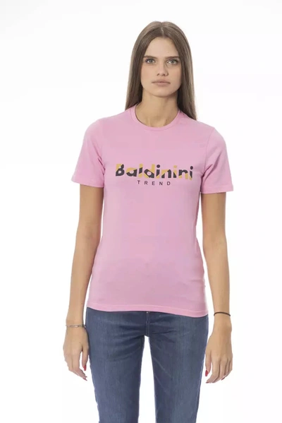 Shop Baldinini Trend Cotton Tops & Women's T-shirt In Pink