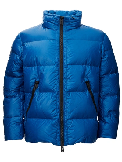 Shop Add Quilted Puffy Men's Jacket In Blue