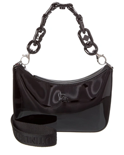 Shop Christian Louboutin Loubila Mini Patent Shoulder Bag In Black