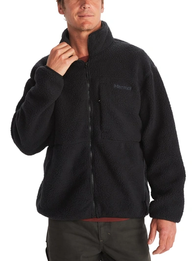 Shop Marmot Mens Solid Warm Fleece Jacket In Black