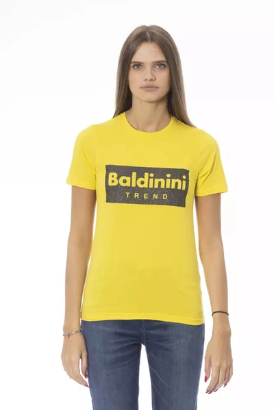 Shop Baldinini Trend Cotton Tops & Women's T-shirt In Yellow