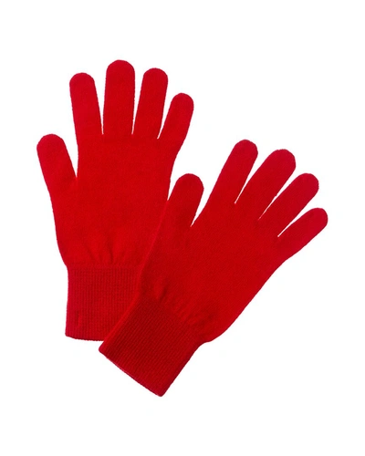 Shop Scott & Scott London Classic Cashmere Gloves In Red