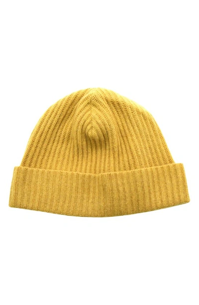 Shop Portolano Cashmere Beanie In Cairo Gold