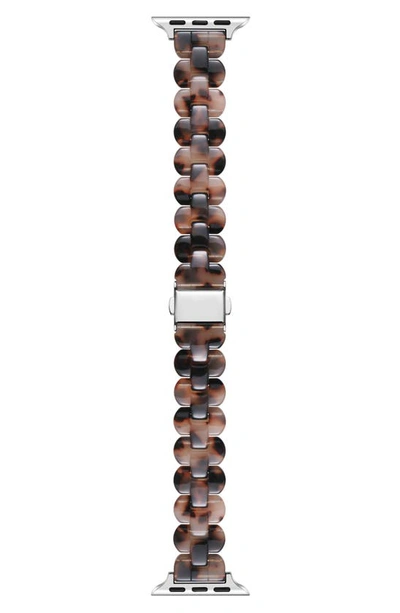 The Posh Tech Elle Resin Apple Watch® Watchband In Chocolate Tortoise