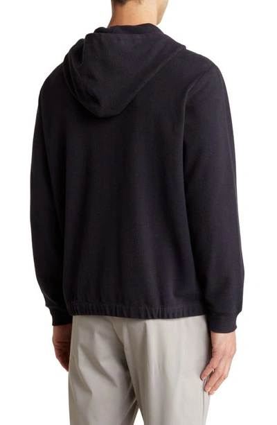 Shop Theory Allons Zip-up Hoodie In Baltic